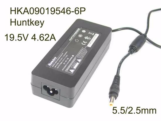 Huntkey HKA09019546-6P AC Adapter- Laptop 19.5V 4.62A, 5.5/2.5mm, 3-Prong