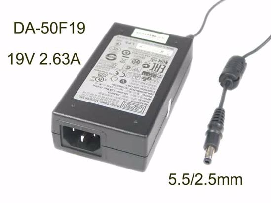 APD / Asian Power Devices DA-50F19 AC Adapter- Laptop 19V 2.63A, 5.5/2.5mm, C14, New