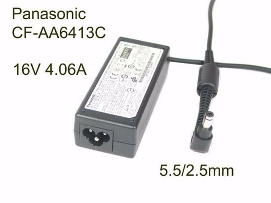 Panasonic CF-AA6413C AC Adapter 13V-19V 16V 4.06A, 5.5/2.5mm, 3P