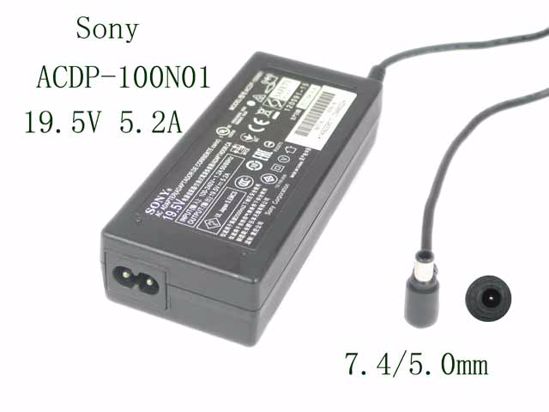 Sony AC Adapter (Sony) AC Adapter- Laptop 19.5V 5.2A, 7.4/5.0mm WP, 2P