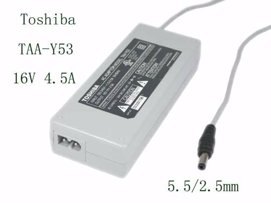 Toshiba AC Adapter (Toshiba) AC Adapter 13V-19V 16V 4.5A, 5.5/2.5mm, 2P