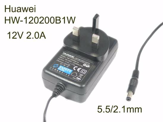 Huawei HW-120200B1W AC Adapter- Laptop 12V 2.0A, Barrel 5.5/2.1mm, UK 3-Pin Plug