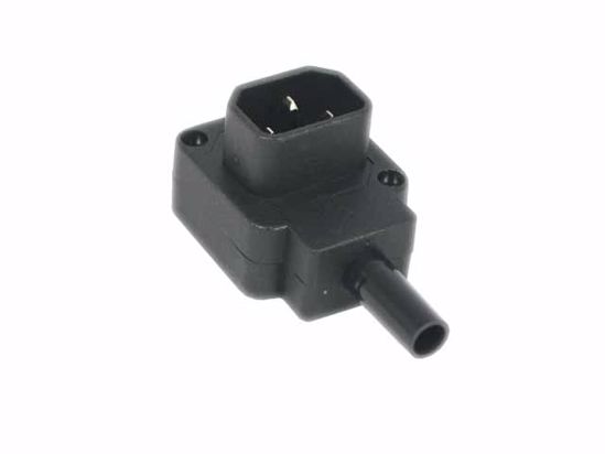 ACP Socket AC Cord Coupler Type 4a, C14 Male, 250V 10A, L Shape