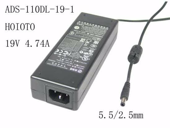 HOIOTO ADS-110DL-19-1 AC Adapter- Laptop 19V 4.74A, Barrel 5.5/2.5mm, IEC C14