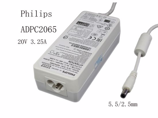 Philips ADPC2065 AC Adapter 20V Above ADPC2065, White