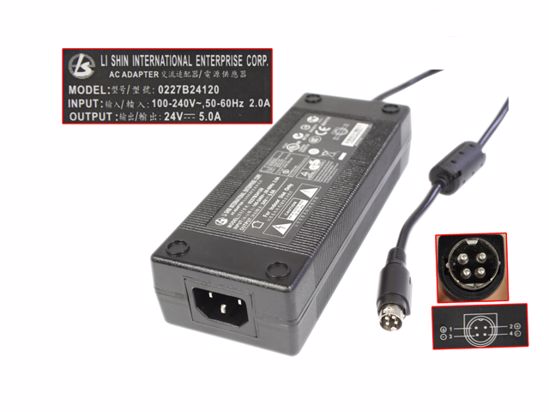 ACP OEM Power AC Adapter Compatible 24V 5A, 4P P1 2=