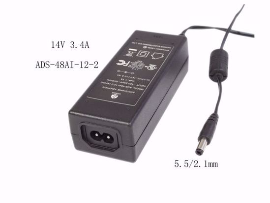 Honor ADS-48AI-12-2 AC Adapter NEW Original 14V 3.4A, 5.5/2.1mm, 2-Prong, New