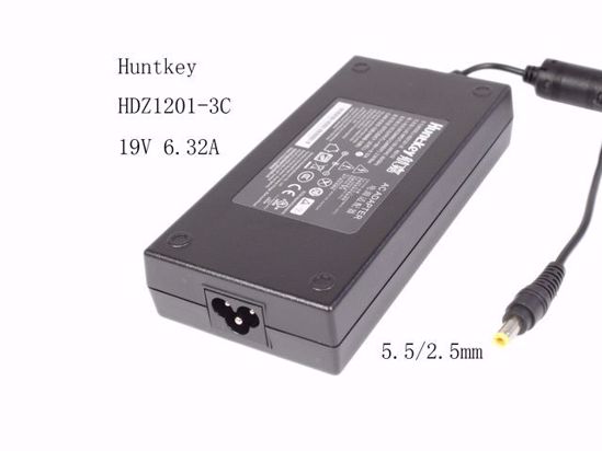 Huntkey HDZ1201-3C AC Adapter- Laptop 19V 6.32A, 5.5/2.5mm, 3P, New