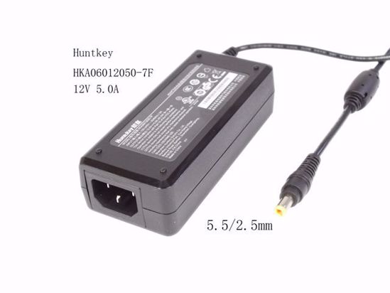 Huntkey HKA06012050-7F AC Adapter- Laptop 12V 5.0A, Barrel 5.5/2.5mm, IEC C14