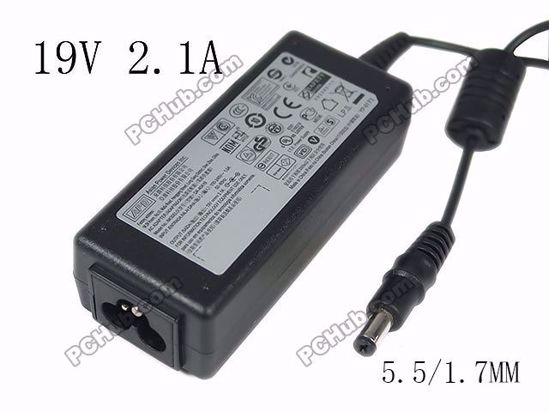 APD / Asian Power Devices DA-40A19 AC Adapter- Laptop 19V 2.1A, 5.5/1.7mm, 3-Prong, New