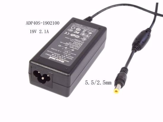 Great Wall ADP40S-1902100 AC Adapter- Laptop 19V 2.1A, 5.5/2.5mm, 3P, New