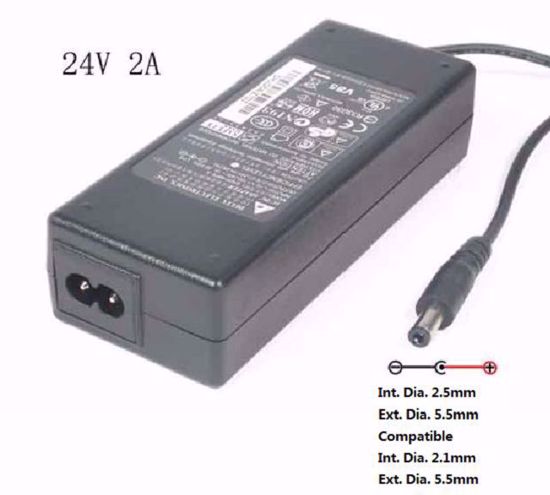 Delta Electronics EADP-48FB AC Adapter 20V Above 24V 2A, Barrel 5.5/2.5mm, 2-Prong, Ne