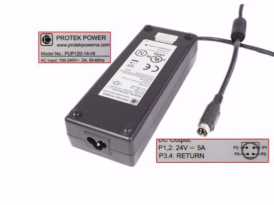 PROTEK POWER PUP120-14-HI AC Adapter 20V Above PUP120-14-HI