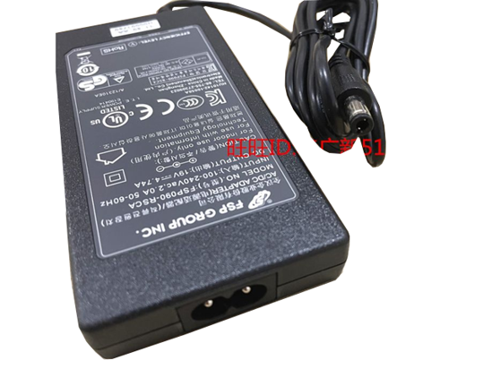 FSP Group Inc FSP090-RSCA AC Adapter- Laptop 19V 4.74A, 5.5/2.5mm, 2-Prong