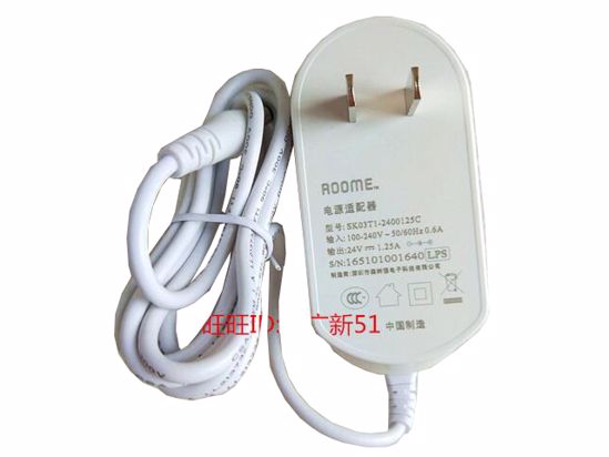 ROOME SK03T1-2400125C AC Adapter 20V Above SK03T1-2400125C