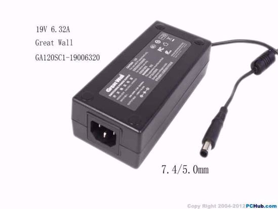 Great Wall GA120SC1-19006320 AC Adapter- Laptop 19V 6.32A, 7.4/5.0mm without pin , IEC C