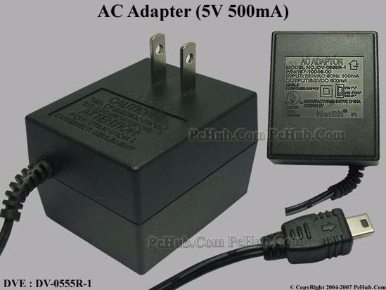 DVE DV-0555R-1 AC Adapter 5V-12V 157-10046-00, 5.2V .05A, Tip mini-USB