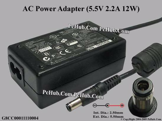 Toshiba Common Item (Toshiba) AC Adapter 5V-12V G8CC00011110004, 5.5V 2.2A, Tip-C, 2-Pro