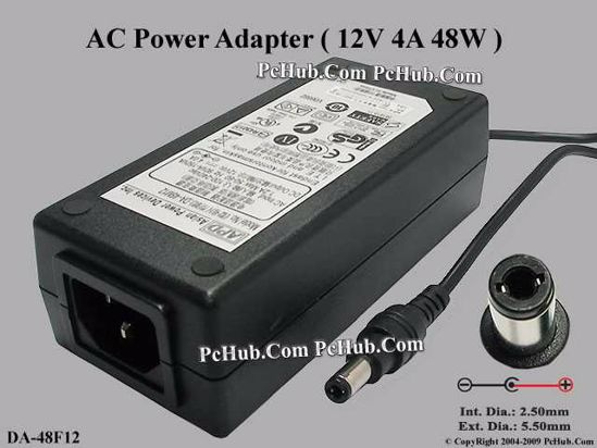 APD / Asian Power Devices DA-48M12 AC Adapter 5V-12V 12V 4A, 5.5/2.5mm, C14