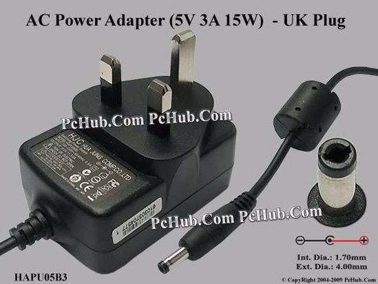 HJC HAPU05B3 AC Adapter 5V-12V 5V 2A 10W, 1.7/4.0mm, UK Pluge