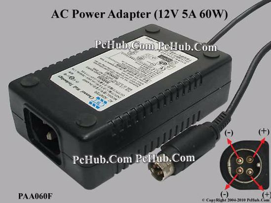 Other Brands CWT AC Adapter 5V-12V 12V 5A, P1 4=