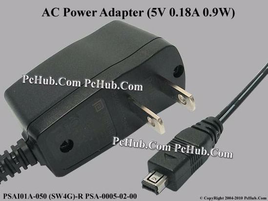 PHIHONG PSAI01A-050(SW4G)-R AC Adapter 5V-12V 5V 0.18A, 2-pin US Plug