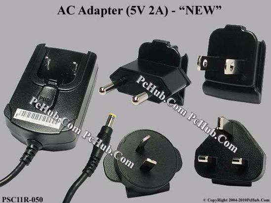 PHIHONG PSC11R-050 AC Adapter 5V-12V 5V 2A 10W, 1.7/4.0mm, Multi Pluge