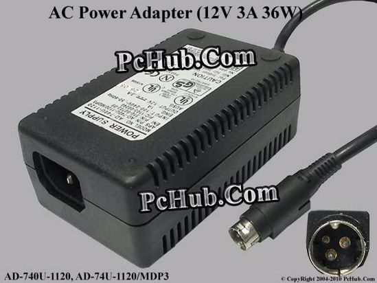 Other Brands APS AC Adapter 5V-12V 12V 3A, 3-P D, C14