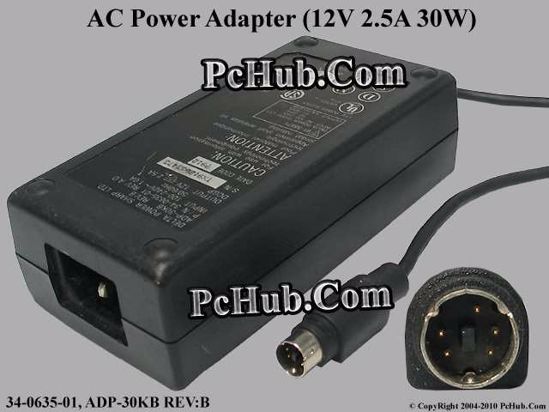 Sharp Common Item (Sharp) AC Adapter 5V-12V 12V 2.5A, 5-Pin DIN, C14