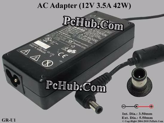 Other Brands KEYENCE AC Adapter 5V-12V 12V 3.5A. 5.5/3.5mm With Pin, 3-Prong