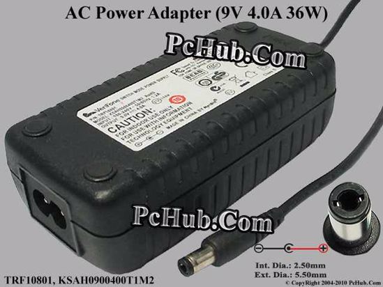 Other Brands VeriFone AC Adapter 5V-12V 9V 4A, 2.5/5.5mm, 2-Prong