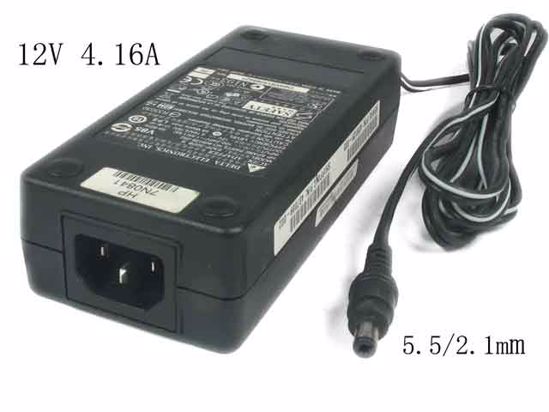 HP Common Item (HP) AC Adapter 5V-12V 12V 4.16A, Barrel 5.5/2.1mm, IEC C14