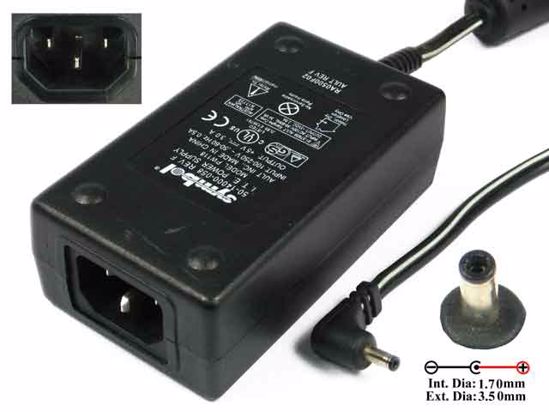 Other Brands Symbol AC Adapter 5V-12V 5V 3A, 3.8/1.3mm, IEC C14