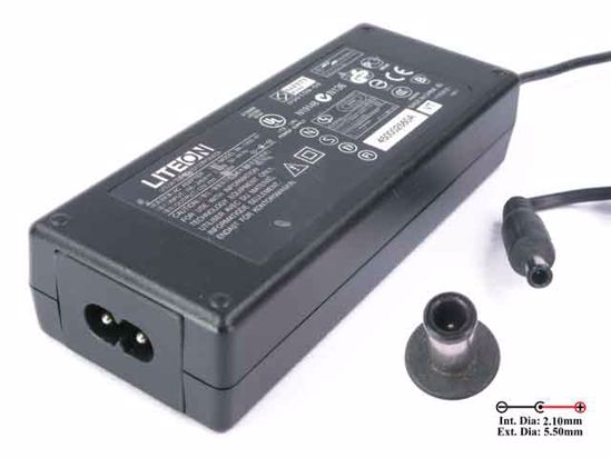 LITE-ON PA-1400-01 AC Adapter 12V 3.3A, Barrel 6.5/4.5mm With Pin, 2-Prong