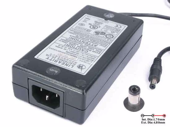 Linearity LAD10PFKB6 AC Adapter 5V-12V 12V 5.5A, 4.8/1.7mm, C14