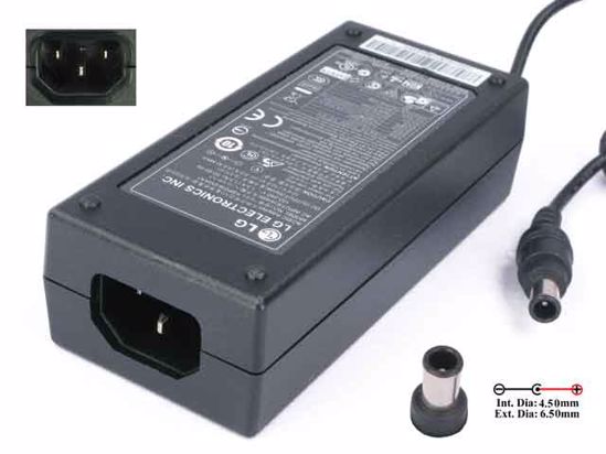 LG Common Item (LG) AC Adapter 5V-12V 12V 3A, Barrel 6.5/4.5mm With Pin, C14, New