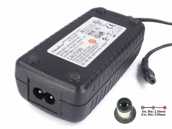 Other Brands Freebox AC Adapter 5V-12V 12V 3.15A, Tip-B, 2-prong