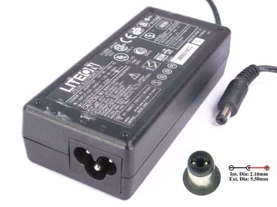 LITE-ON PA-1400-02 AC Adapter 5V-12V 12V 3.33A, 5.5/2.1mm, 3-Prong