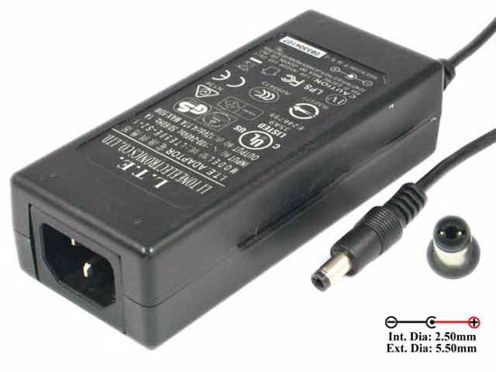 Other Brands L.T.E. AC Adapter 5V-12V 12V 4.17A, 5.5/2.5mm, C14