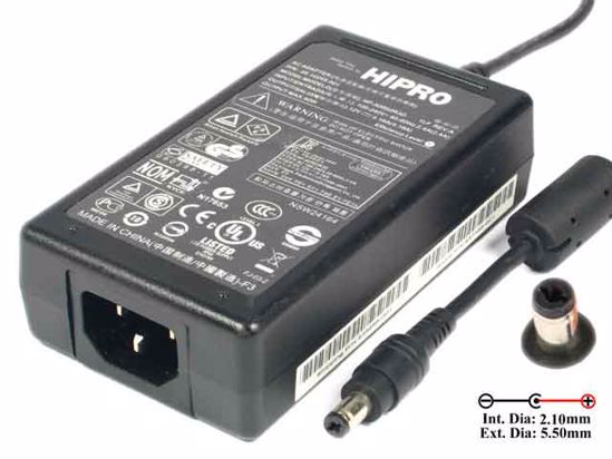 HIPRO HP-A0502R3D AC Adapter 5V-12V 12V 4.16A, 5.5/2.1mm, C14