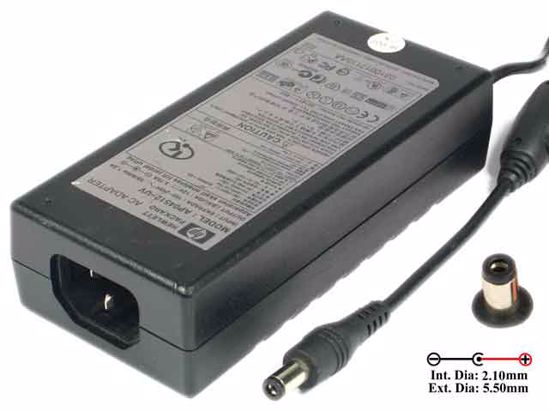 HP Common Item (HP) AC Adapter 5V-12V 12V 3.75A, Barrel 5.5/2.1mm, C14