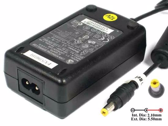 Li Shin LSE9802A1240 AC Adapter 5V-12V 12V 3.33A, 5.5/2.1mm,2-Prong