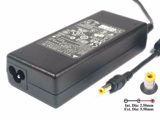 Delta Electronics ADP-80RX AC Adapter 5V-12V 12V 6.67A, 5.5/2.5mm, 3-Prong, New