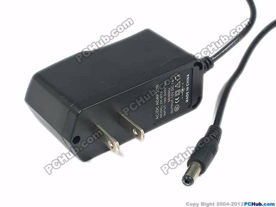 ACP ZK-DY2 AC Adapter 5V-12V 12V 1A, 5.5/2.1mm, US 2-Pin Plug, New