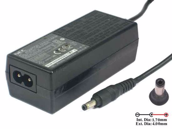 NEC ADPI001 AC Adapter 5V-12V 5V 3A, 4.0/1.7mm, 2-Prong