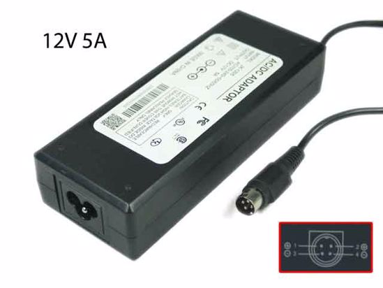 ACP OEM Power AC Adapter 5V-12V 12V 5A, 4-Pin P1 4=V