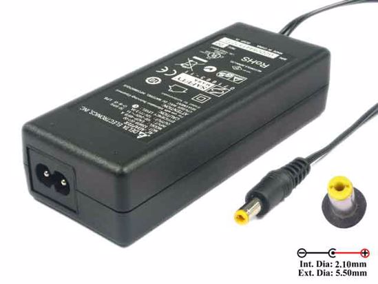 Delta Electronics EADP-48FB AC Adapter 5V-12V 12V 3A, 5.5/2.1mm, 2-Prong, New