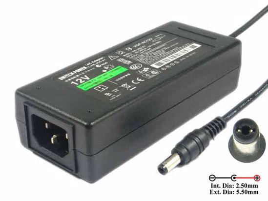 ACP OEM Power AC Adapter 5V-12V 12V 4A, 5.5/2.5mm, C14