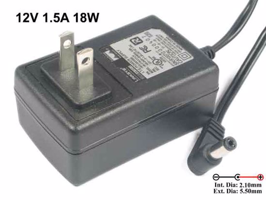 Linksys HK-I118-A12-LH AC Adapter 5V-12V 12V 1.5A, 5.5/2.1mm, US 2-Pin Plug, New