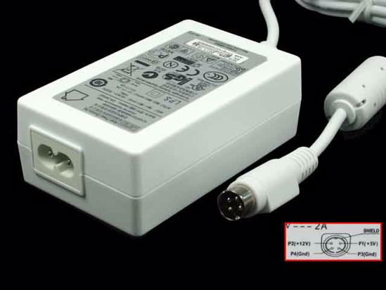 APD / Asian Power Devices DA-34A02 AC Adapter 5V-12V 12V 2A, 5V 2A, 4P, P1=5V, P4=12V, 2